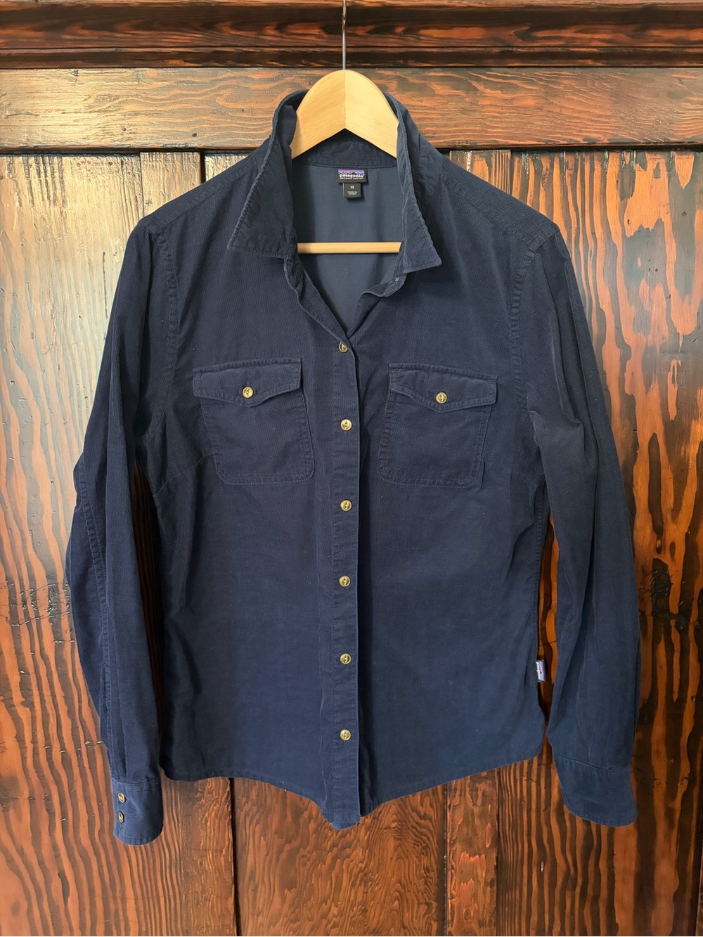 Patagonia Women’s Navy Button-Up Corduroy Shirt